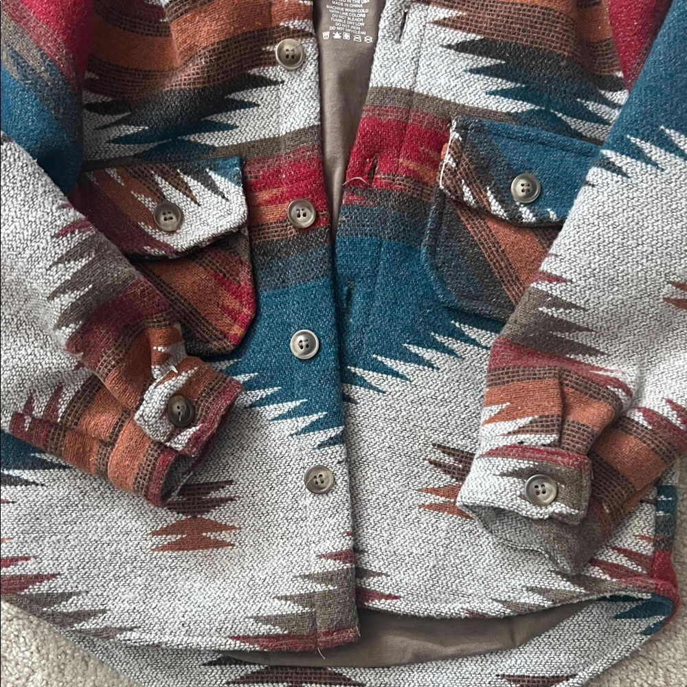 Olive + Scout Aztec Print Button Jacket - Picture 2 of 6